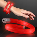 Red Flash LED Wrap-Around Tube Bracelets - Blank